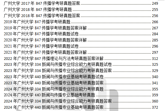 广州大学新闻与传播专硕334新闻与传播专业综合能力+440新闻与传播专业基础26考研初试资料【初试试卷和答案+考点讲义】