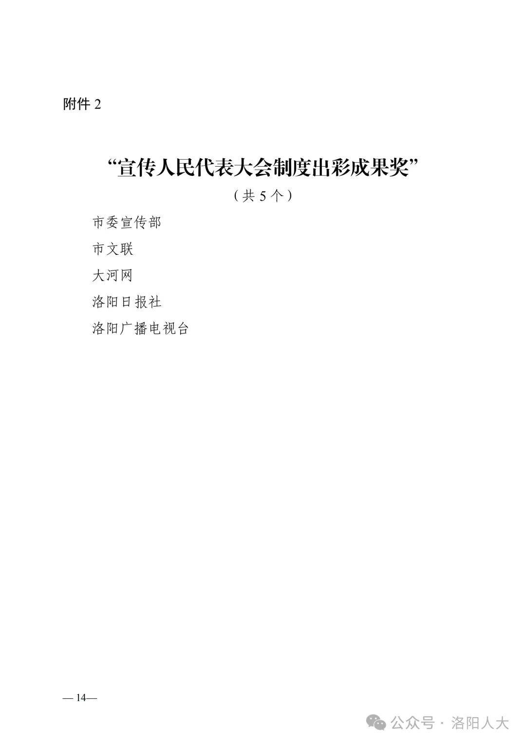 关于第二届“洛阳人大好新闻”评选结果的公示
